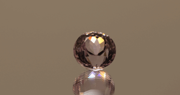 Pink Kunzite gemstone, 6.9 carats, round cut, 10.4 × 10.4 × 8.6 mm, natural and untreated, perfect for fine jewelry