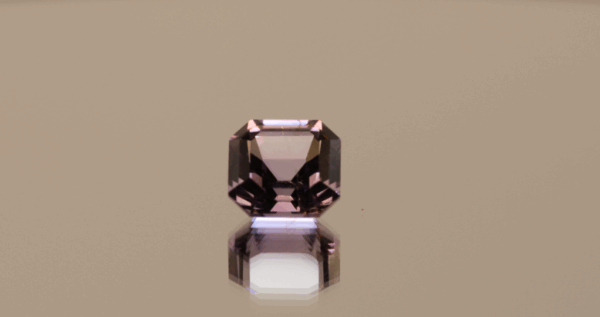 Natural octagon cut amethyst gemstone with purple violet color, 9.60 × 8.90 mm