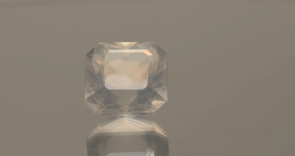 natural milky quartz gemstone 11.46 carat white cloudy octagon cut untreated loose gem