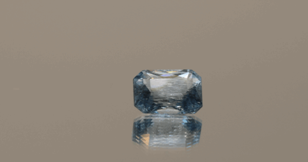 Natural octagon cut aquamarine gemstone with light blue color, 10.40 × 7.40 mm