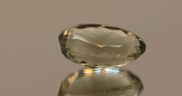Natural prasiolite gemstone, 17.58 carat, oval cut, pale green color, untreated, loose gemstone, dimensions 21.5 × 12.5 × 9.0 mm, ideal for fine jewelry.