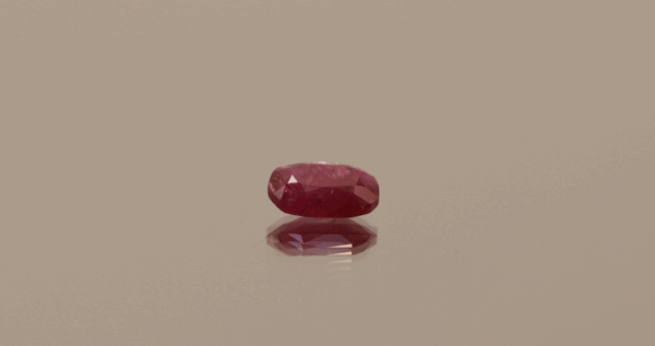 Natural ruby stone cushion, 1.05 carat, cushion cut, red color, unheated, loose gemstone, dimensions 7.18 × 5.62 × 2.5 mm, AIG certified, ideal for fine jewelry.