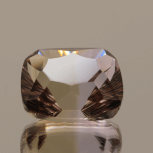 Natural cushion cut ametrine gemstone with purple yellow color, 15.30 × 12.90 mm