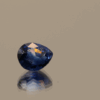 Blue pear-shaped sapphire, heat treated, unknown origin, 1.02 carat, dimensions 6.44 × 5.64 × 3.75 mm, AIG certified.