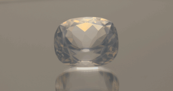 natural milky quartz gemstone 20.15 carat white cloudy cushion cut untreated loose gem