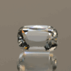 Natural cushion cut aquamarine gemstone with colorless hue, 14.14 × 10.00 mm