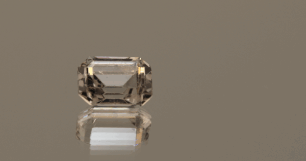 Natural sapphire yellow gemstone, 2.16 carat, octagon cut, pink color, unheated, loose gemstone, dimensions 8.13 × 5.93 × 4.23 mm, origin Madagascar, AIG certified.
