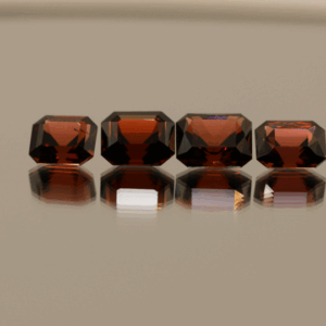 Natural pyrope garnet set 6 carats total octagon cut red color untreated gemstones