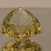 Lemon Quartz gemstone 52.85 carats, natural light yellow trillion cut, loose gemstone