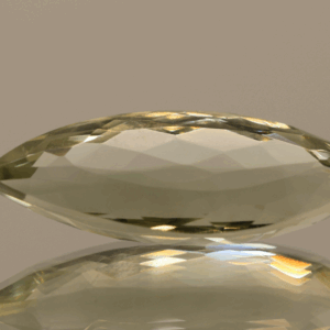 Natural prasiolite gemstone, 13.49 carat, marquise cut, pale green color, untreated, loose gemstone, dimensions 28.1 × 10.4 × 7.6 mm, ideal for fine jewelry.