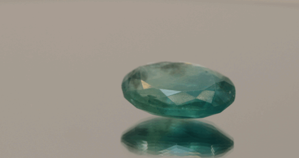 Natural fluorite gemstone 13.59 carats oval cut green color no treatment loose stone