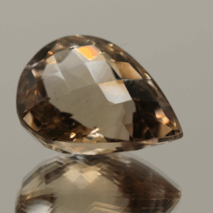 Natural pear cut ametrine gemstone with purple yellow color, 17.60 × 14.10 mm