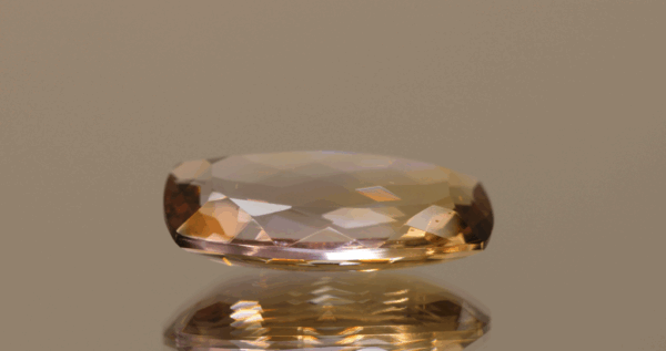 Natural square cushion cut ametrine gemstone with purple yellow color, 21.20 × 13.10 mm
