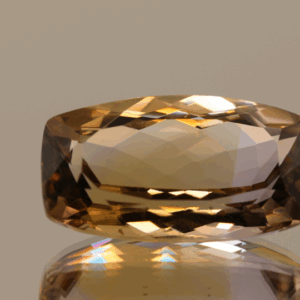 Natural square cushion cut ametrine gemstone with purple yellow color, 20.90 × 11.70 mm