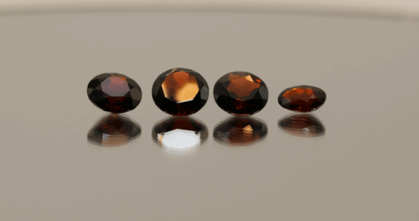 Natural pyrope garnet gemstones 7.4 carats mixed cuts red color untreated loose stones set
