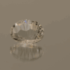 Colorless oval-shaped topaz, 6.74 carat, 12.2 × 9.6 × 7.6 mm, no treatment, unknown origin.