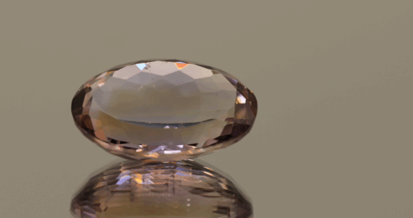 Natural oval cut ametrine gemstone with purple yellow color, 19.80 × 14.60 mm