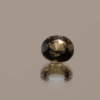 Brownish orange padparadscha sapphire round, 1.08 carat, 5.85 × 5.68 × 3.93 mm, Madagascar origin, GFCO certified.