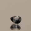Green blue sapphire gemstone 1.02 carat pear cut, heat treated, Madagascar origin, dimensions 6.19 × 5.38 × 3.62 mm, GFCO certified.