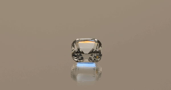 Natural octagon cut aquamarine gemstone with colorless hue, 8.20 × 7.10 mm