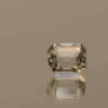 Alt Text: Natural octagon cut aquamarine gemstone with colorless hue, 8.80 × 7.50 mm